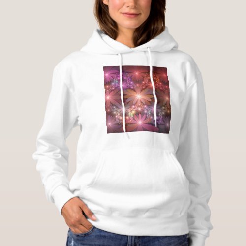 Bed Of Flowers Colorful Shiny Abstract Fractal Art Hoodie