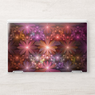 Bed Of Flowers Colorful Shiny Abstract Fractal Art HP Laptop Skin