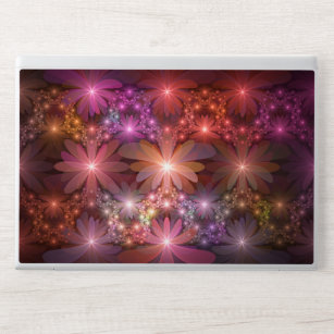 Bed Of Flowers Colorful Shiny Abstract Fractal Art HP Laptop Skin