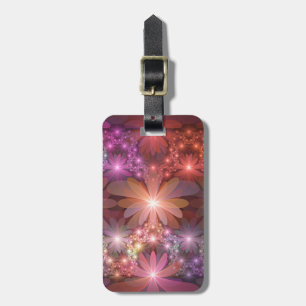 Bed Of Flowers Colorful Shiny Abstract Fractal Art Luggage Tag