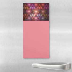 Bed Of Flowers Colorful Shiny Abstract Fractal Art Magnetic Notepad