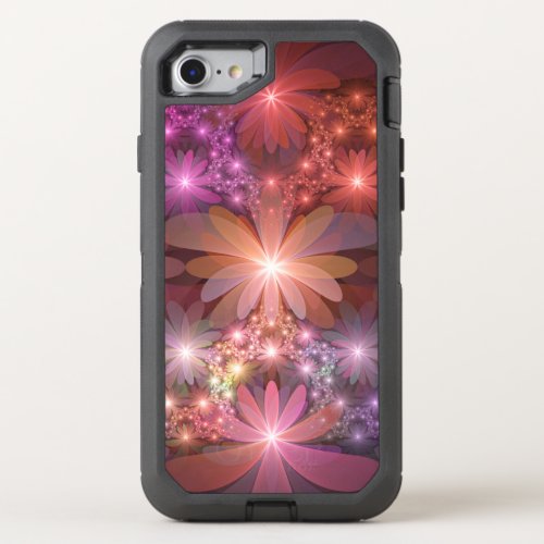 Bed Of Flowers Colorful Shiny Abstract Fractal Art OtterBox Defender iPhone SE87 Case