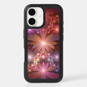 Bed Of Flowers Colorful Shiny Abstract Fractal Art iPhone 16 Case