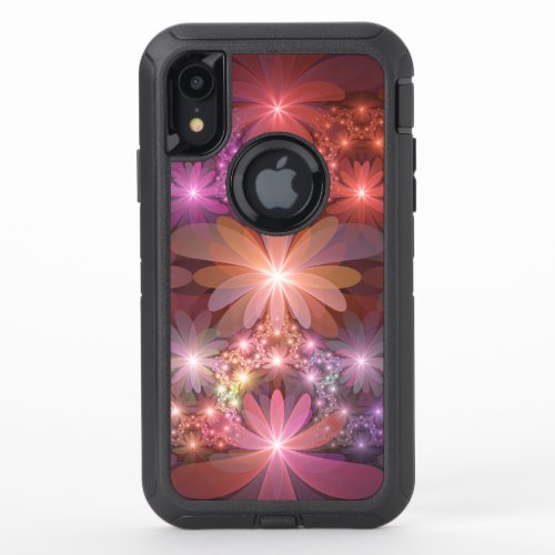 Bed Of Flowers Colorful Shiny Abstract Fractal Art OtterBox Defender iPhone XR Case