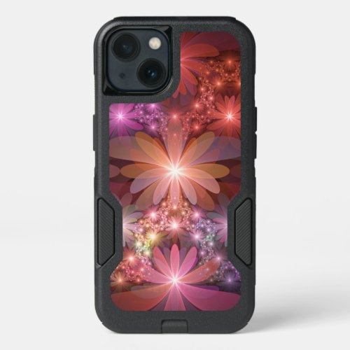 Bed Of Flowers Colorful Shiny Abstract Fractal Art iPhone 13 Case