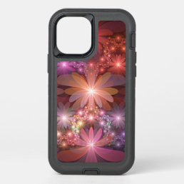 Bed Of Flowers Colorful Shiny Abstract Fractal Art OtterBox Defender iPhone 12 Pro Case