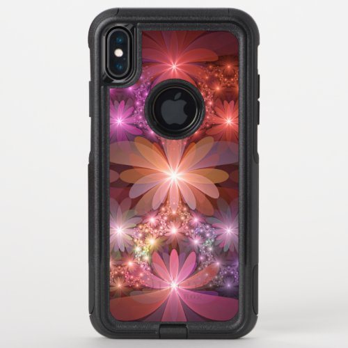 Bed Of Flowers Colorful Shiny Abstract Fractal Art OtterBox Commuter iPhone XS Max Case