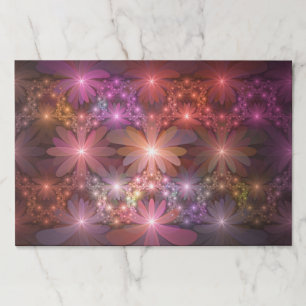 Bed Of Flowers Colorful Shiny Abstract Fractal Art Paper Pad