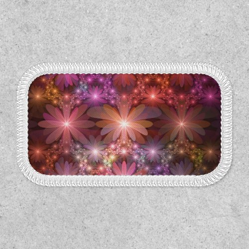 Bed Of Flowers Colorful Shiny Abstract Fractal Art Patch