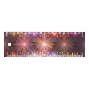 Bed Of Flowers Colorful Shiny Abstract Fractal Art Ruler