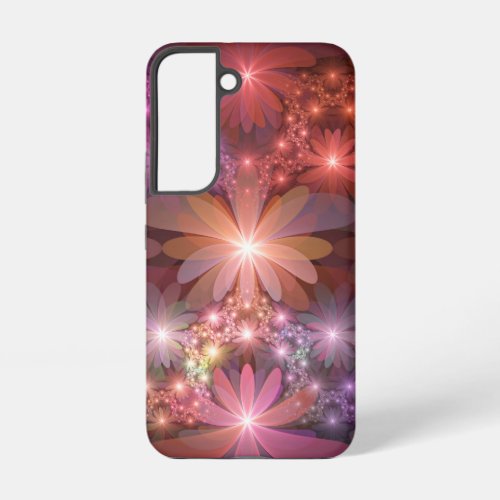 Bed Of Flowers Colorful Shiny Abstract Fractal Art Samsung Galaxy S22 Case