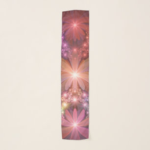 Bed Of Flowers Colorful Shiny Abstract Fractal Art Scarf