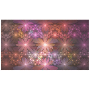Bed Of Flowers Colorful Shiny Abstract Fractal Art Tablecloth