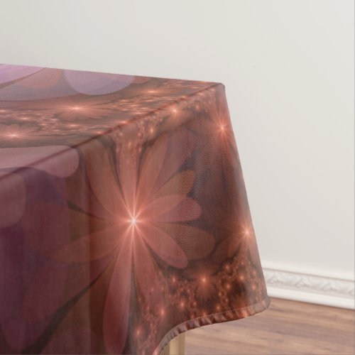 Bed Of Flowers Colorful Shiny Abstract Fractal Art Tablecloth