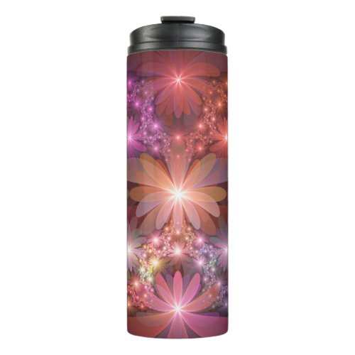 Bed Of Flowers Colorful Shiny Abstract Fractal Art Thermal Tumbler