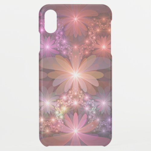 Bed Of Flowers Colorful Shiny Abstract Fractal Art iPhone XS Max Case