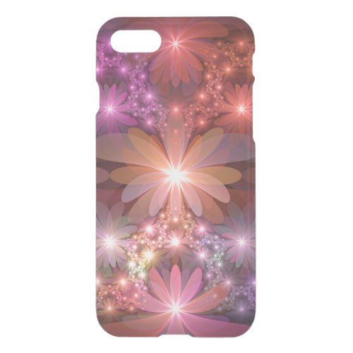 Bed Of Flowers Colorful Shiny Abstract Fractal Art iPhone SE87 Case
