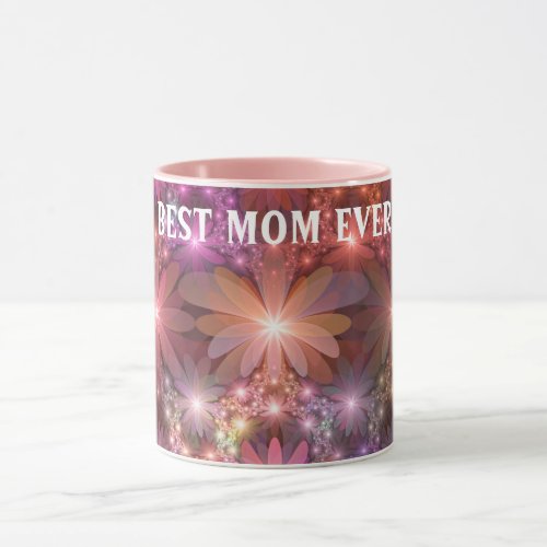 Bed Of Flowers Shiny Abstract Fractal Art Best Mom Mug