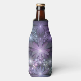Bed of Flowers Trendy Shiny Abstract Fractal Art Bottle Cooler