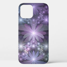 Bed of Flowers Trendy Shiny Abstract Fractal Art iPhone 12 Case