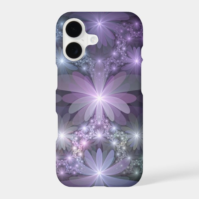 Bed of Flowers Trendy Shiny Abstract Fractal Art Case-Mate iPhone Case (Back)