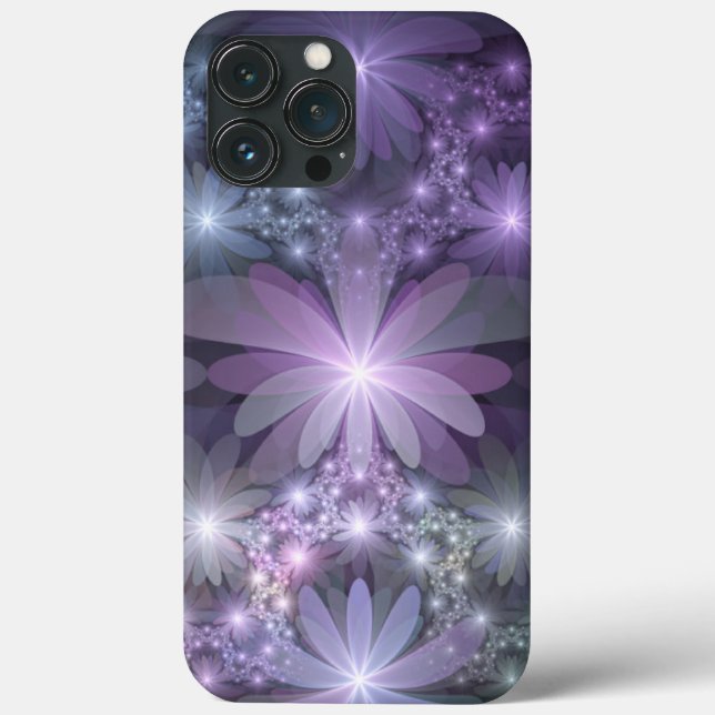 Bed of Flowers Trendy Shiny Abstract Fractal Art Case-Mate iPhone Case (Back)