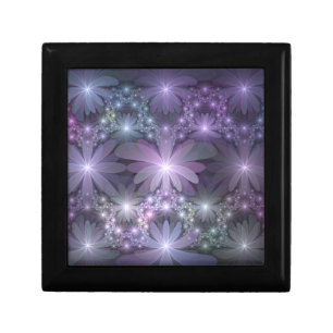 Bed of Flowers Trendy Shiny Abstract Fractal Art Gift Box