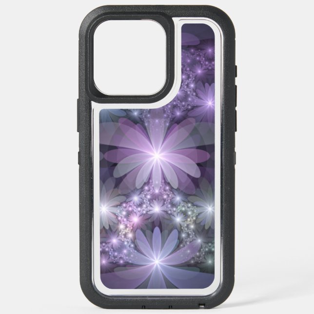 Bed of Flowers Trendy Shiny Abstract Fractal Art iPhone 15 Pro Max Case (Back)