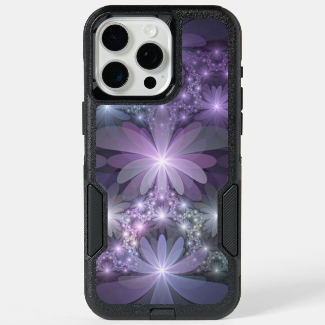 Bed of Flowers Trendy Shiny Abstract Fractal Art iPhone 15 Pro Max Case (Back)