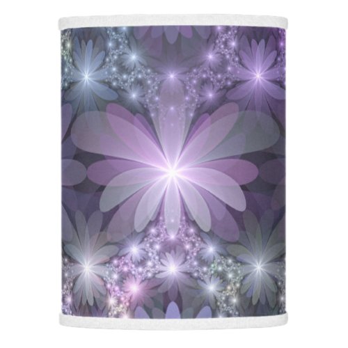 Bed of Flowers Trendy Shiny Abstract Fractal Art Lamp Shade