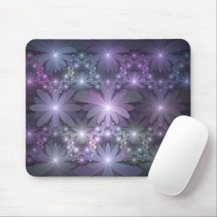Bed of Flowers Trendy Shiny Abstract Fractal Art Mouse Pad