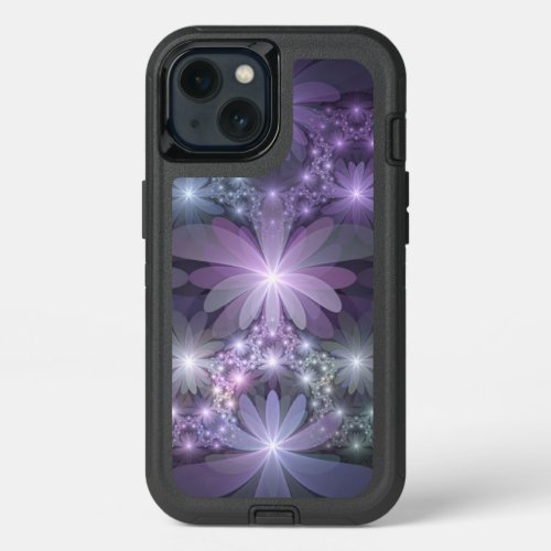 Bed of Flowers Trendy Shiny Abstract Fractal Art iPhone 13 Case