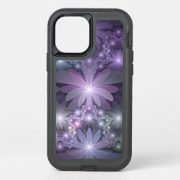 Bed of Flowers Trendy Shiny Abstract Fractal Art OtterBox Defender iPhone 12 Case