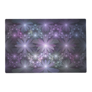 Bed of Flowers Trendy Shiny Abstract Fractal Art Placemat