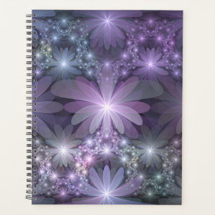 Bed of Flowers Trendy Shiny Abstract Fractal Art Planner