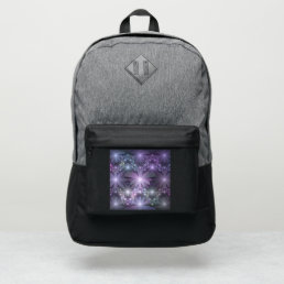 Bed of Flowers Trendy Shiny Abstract Fractal Art Port Authority&#174; Backpack
