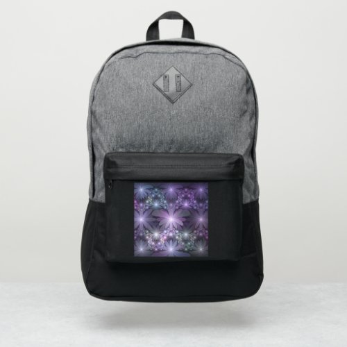 Bed of Flowers Trendy Shiny Abstract Fractal Art Port Authority Backpack