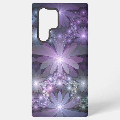 Bed of Flowers Trendy Shiny Abstract Fractal Art Samsung Galaxy S22 Ultra Case