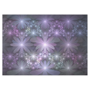 Bed of Flowers Trendy Shiny Abstract Fractal Art Tablecloth