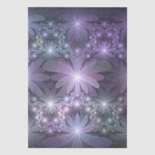 Bed of Flowers Trendy Shiny Abstract Fractal Art Tissue Paper
