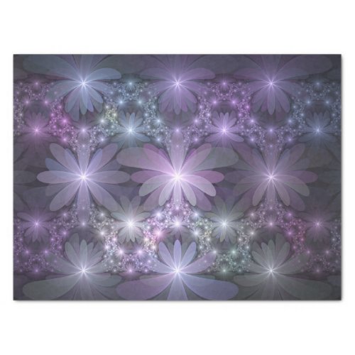 Bed of Flowers Trendy Shiny Abstract Fractal Art Tissue Paper