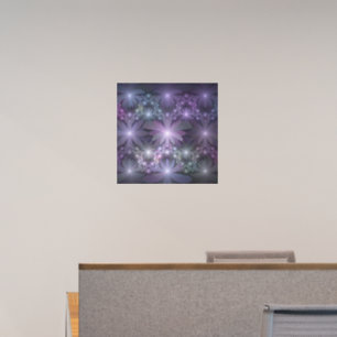 Bed of Flowers Trendy Shiny Abstract Fractal Art Wall Decal