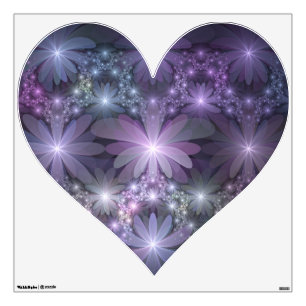 Bed of Flowers Trendy Shiny Abstract Fractal Art Wall Decal