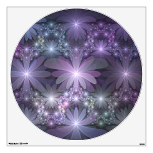 Bed of Flowers Trendy Shiny Abstract Fractal Art Wall Decal