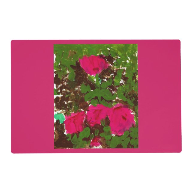 Bed of Roses Laminated Placemat (Front)
