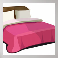 Cartoon Pink Bed Gifts on Zazzle