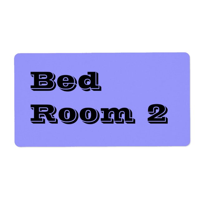 Bed Room 2 Moving Labels in Pale Blue (Front)