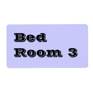 Bed Room 3 Moving Labels in Extra light blue