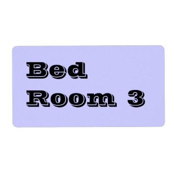 Bed Room 3 Moving Labels In Extra Light Blue by Cherylsart at Zazzle