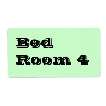 Bed Room 4 Moving Labels In Pale Green by Cherylsart at Zazzle